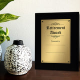 Signs ByLITA Customizable Retirement Award Wooden Plaque with Easel Stand, Engraved Gift for Employees, Organization members and Corporate Awards