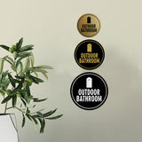 Signs ByLITA Circle Outdoor Bathroom Wall or Door Sign