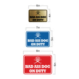 Signs ByLITA Classic Framed Bad Ass Dog on Duty Wall or Door Sign