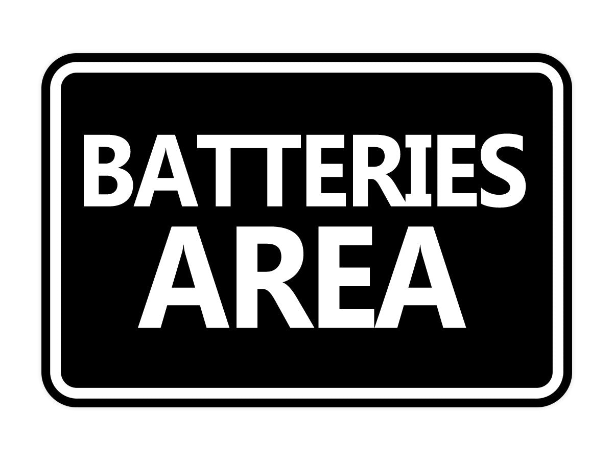 Signs ByLITA Classic Framed Batteries Area Wall or Door Sign