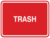 Signs ByLITA Classic Framed TRASH Door or Wall Sign Durable ABS Plastic | Laser Engraved | Easy Installation | Elegant Design