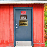 Signs ByLITA Classic Framed Please Turn Heating Off When Leaving Door or Wall Sign | Eco-Friendly Home Signs