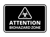 Signs ByLITA Classic Framed Attention: Biohazard Zone Door or Wall Sign Easy Installation | Health And Safety | Building And Warning Signs