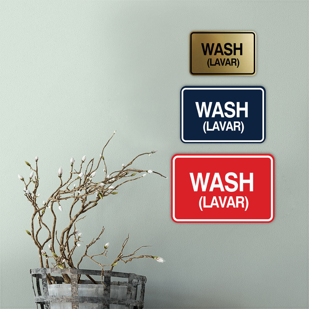 Signs ByLITA Classic Framed Wash (Lavar) Wall or Door Sign