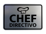 Signs ByLITA Classic Framed Chef Directivo Door or Wall Sign