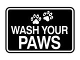 Signs ByLITA Classic Framed Wash Your Paws Wall or Door Sign