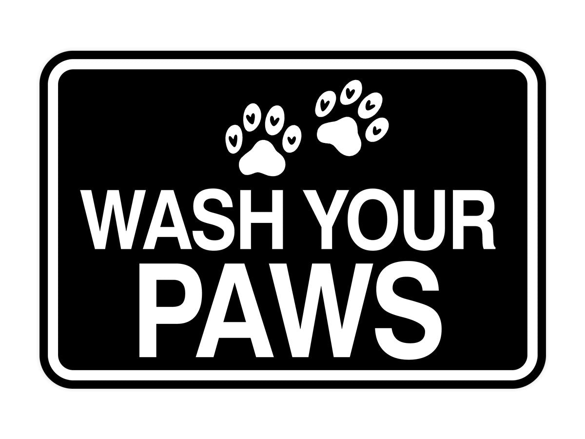 Signs ByLITA Classic Framed Wash Your Paws Wall or Door Sign