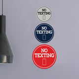 Signs ByLITA Circle No texting (Cellphone) Wall or Door Sign