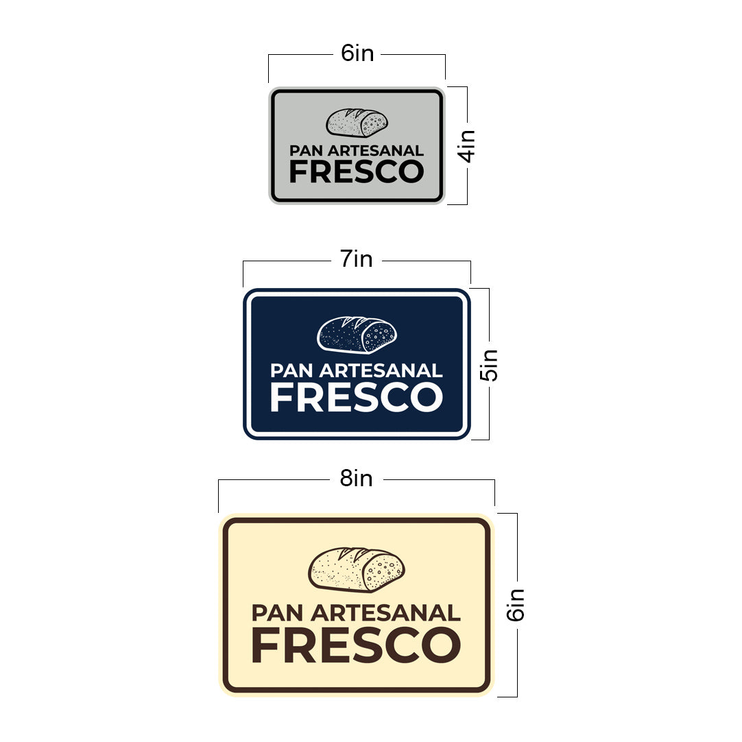 Signs ByLITA Classic Framed Pan Artesanal Fresco Door or Wall Sign