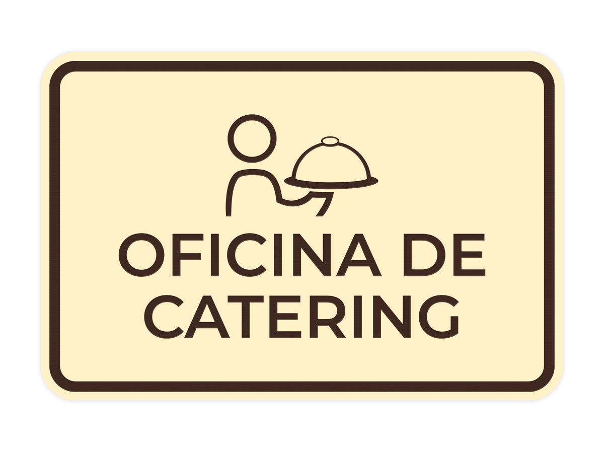 Signs ByLITA Classic Framed Oficina de Catering Door or Wall Sign