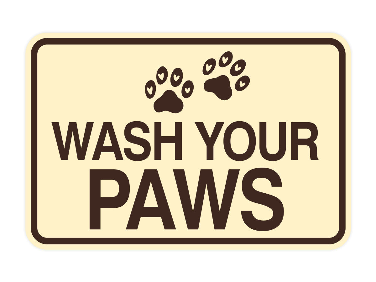 Signs ByLITA Classic Framed Wash Your Paws Wall or Door Sign