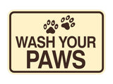 Signs ByLITA Classic Framed Wash Your Paws Wall or Door Sign