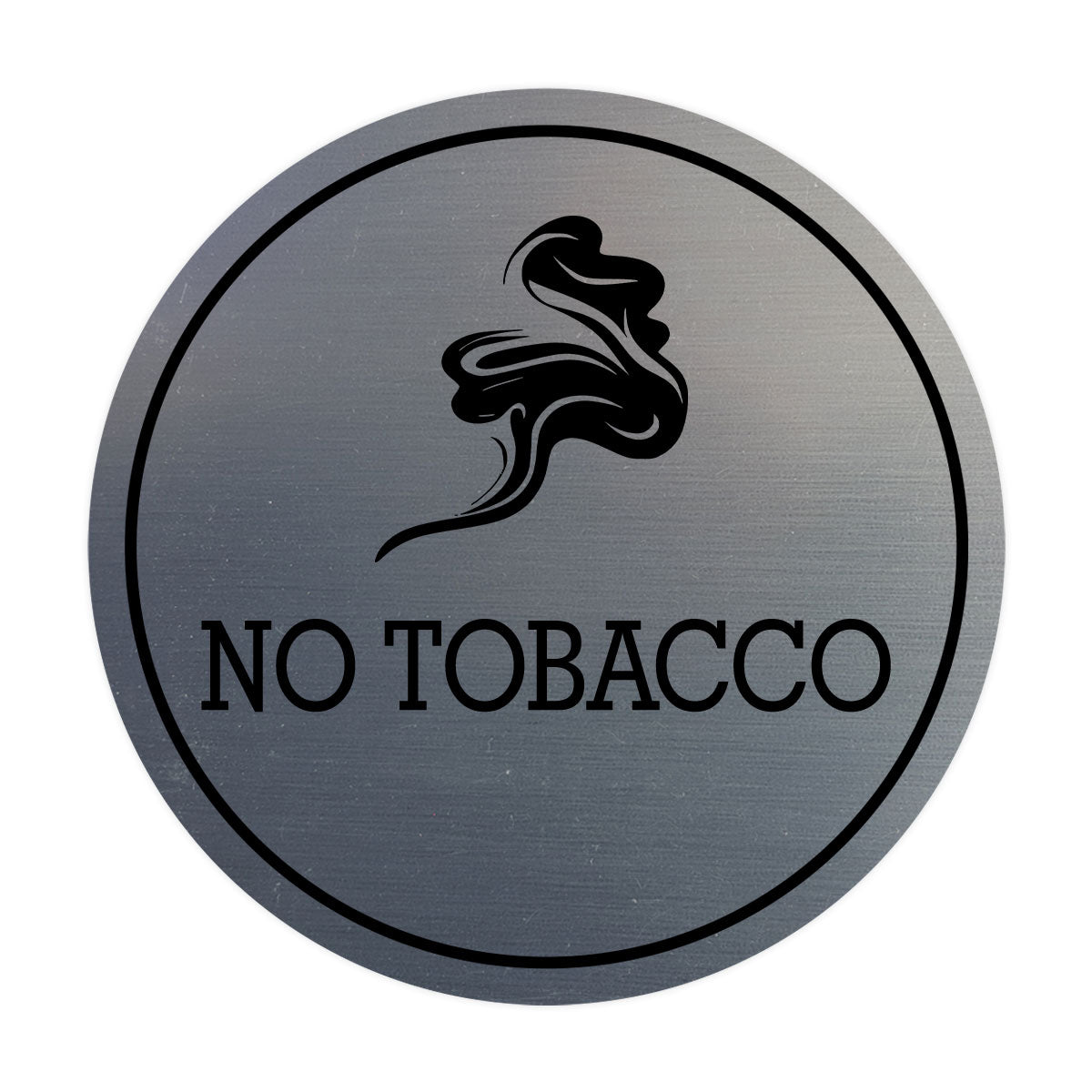 Signs ByLITA Circle No Tobacco Wall or Door Sign
