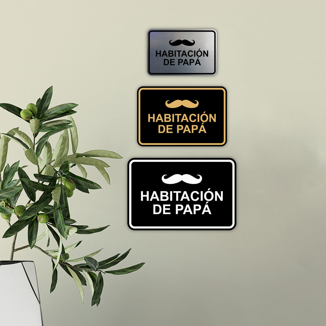 Signs ByLITA Classic Framed Habitación de papá Door or Wall Sign