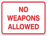 Signs ByLITA Classic Framed NO WEAPONS ALLOWED Door or Wall Sign Durable ABS Plastic | Laser Engraved | Easy Installation | Elegant Design