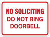 Signs ByLITA Classic Framed NO SOLICITING DO NOT RING DOORBELL Door or Wall Sign Durable ABS Plastic | Laser Engraved | Easy Installation | Elegant Design