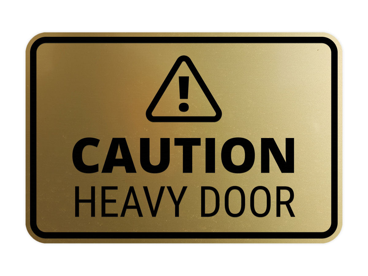 Signs ByLITA Classic Framed Caution Heavy Door Door or Wall Sign Easy Installation | Health And Safety | Building And Warning Signs
