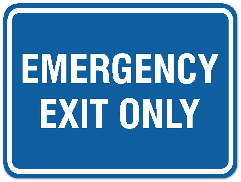 Signs ByLITA Classic Framed Emergency Exit Only Sign - Easy Installation | Durable Wall or Door