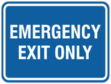 Signs ByLITA Classic Framed Emergency Exit Only Sign - Easy Installation | Durable Wall or Door