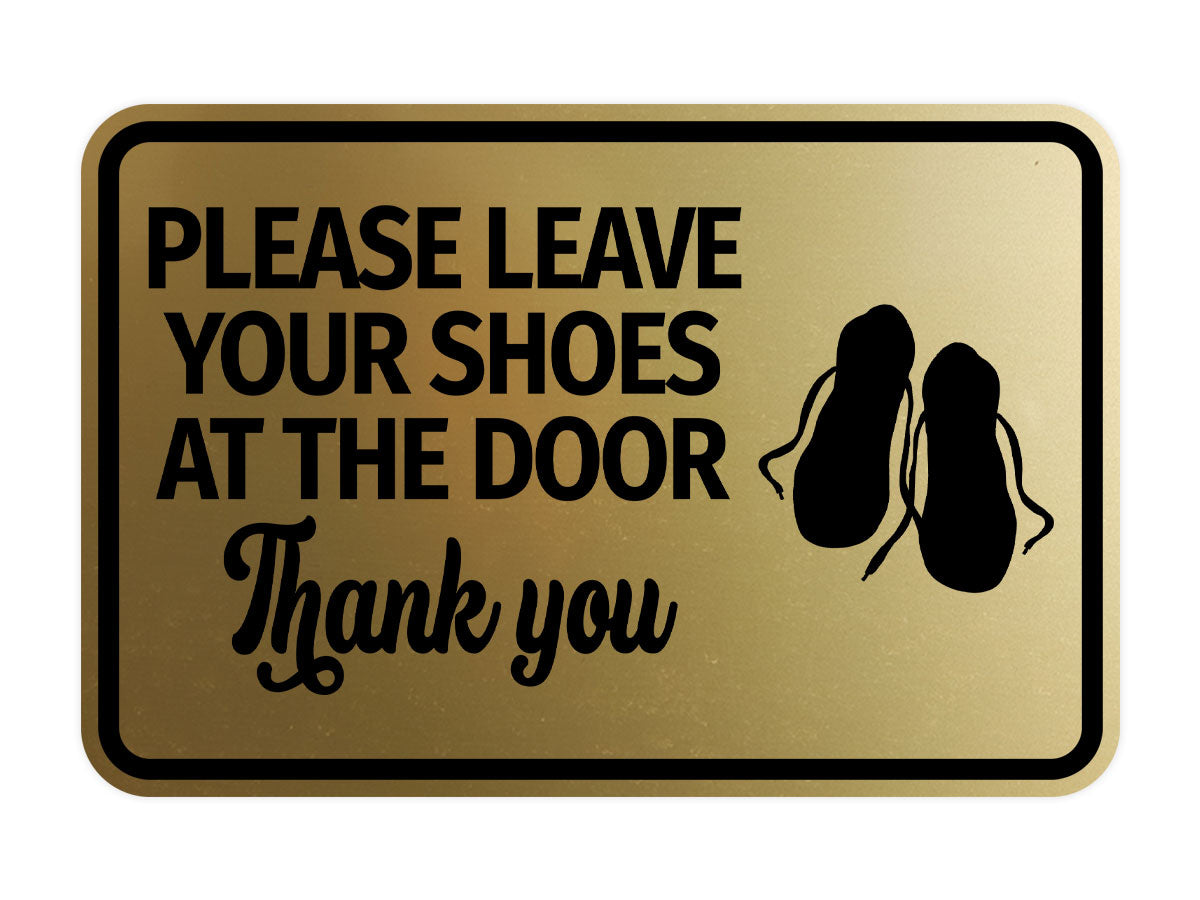 Signs ByLITA Classic Framed Please Leave Your Shoes At The Door Thank You Wall or Door Sign
