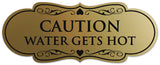 Signs ByLITA Designer Caution Water Gets Very Hot Sign - Easy Installation | Durable Wall or Door Sign