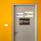 Signs ByLITA Classic Framed Production Schedule Door or Wall Sign Easy Installation | Health And Safety | Building And Hospitality Signs