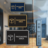 Signs ByLITA Classic Framed Packaging Area Door or Wall Sign Easy Installation | Health And Safety | Building And Hospitality Signs