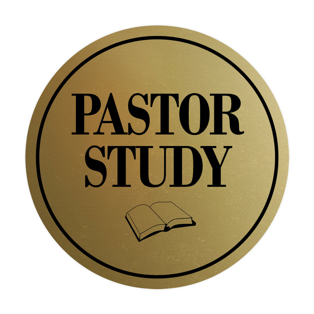 Signs ByLITA Circle Pastor Study Wall or Door Sign