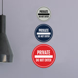 Signs ByLITA Circle Private Do Not Enter Wall or Door Sign
