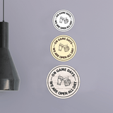 Signs ByLITA Circle On Game Days, We are Open All Day ABS Plastic | Laser Engraved | Easy Installation | Elegant Design Wall or Door Sign