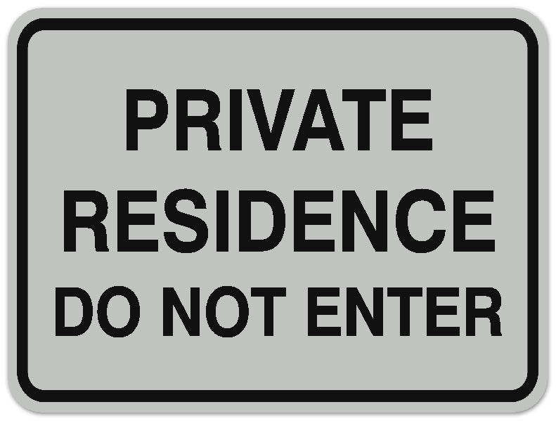 Signs ByLITA Classic Framed PRIVATE RESIDENCE DO NOT ENTER Door or Wall Sign Durable ABS Plastic | Laser Engraved | Easy Installation | Elegant Design