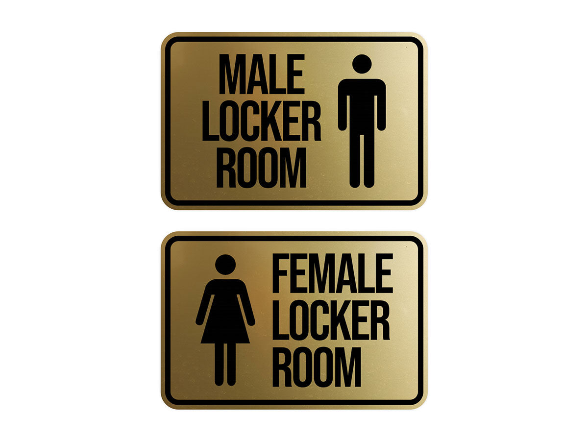 Signs ByLITA Classic Framed Male and Female Locker Room Wall or Door Sign