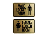Signs ByLITA Classic Framed Male and Female Locker Room Wall or Door Sign