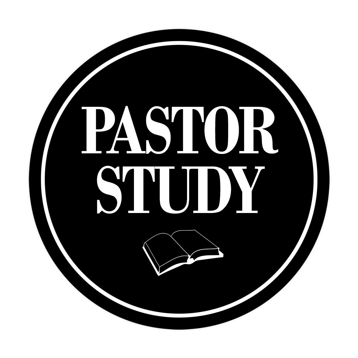 Signs ByLITA Circle Pastor Study Wall or Door Sign