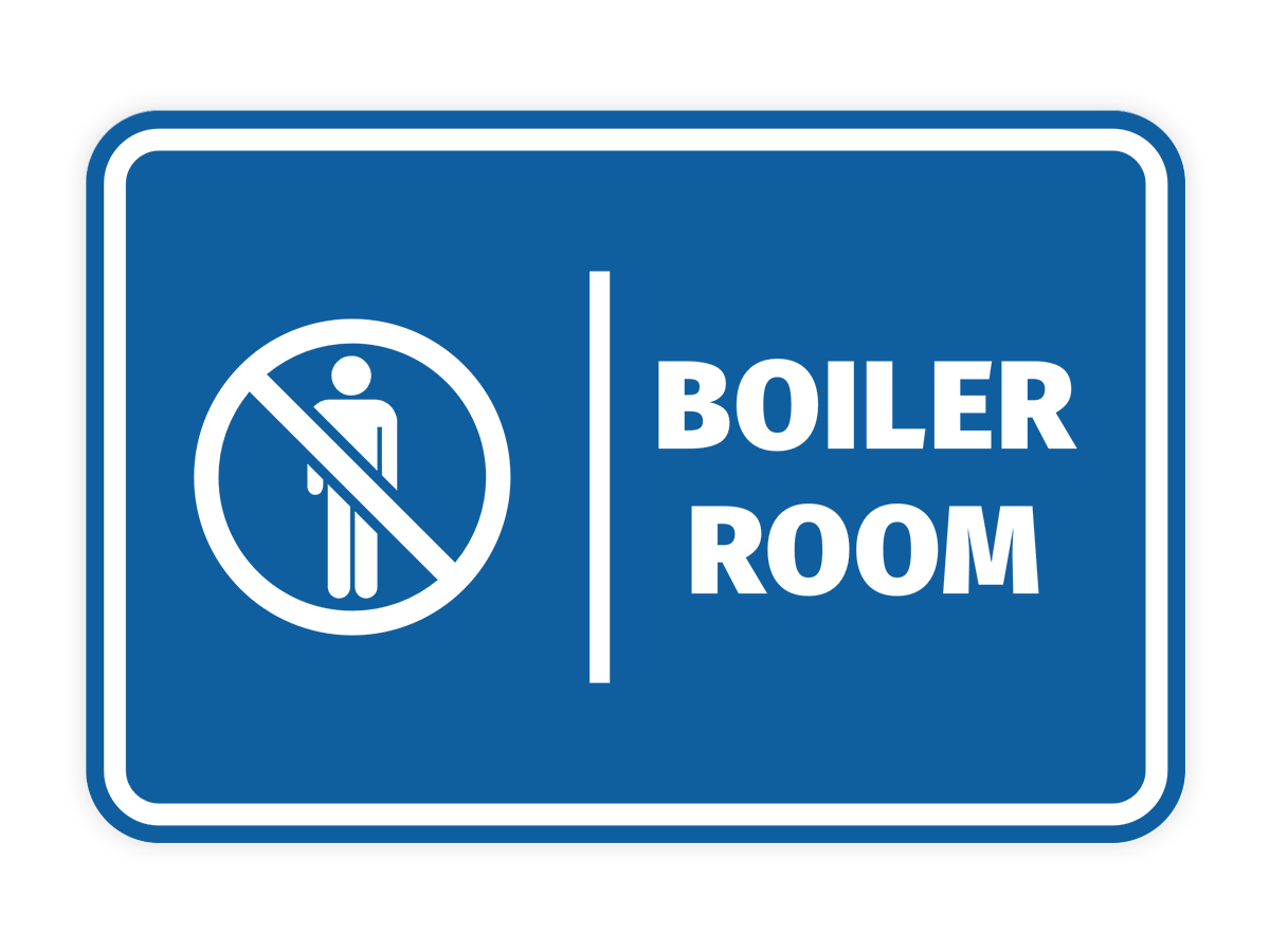 Signs ByLITA Classic Framed Boiler Room Door or Wall Sign Easy Installation | Health And Safety | Building And Hospitality Signs
