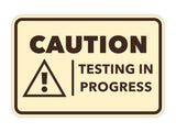 Signs ByLITA Classic Framed Caution Testing In Progress Door or Wall Sign Easy Installation | Health And Safety | Building And Hospitality Signs