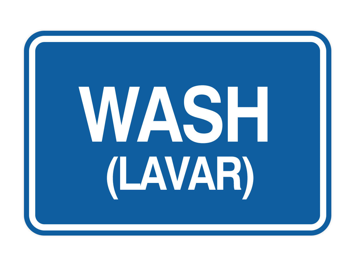 Signs ByLITA Classic Framed Wash (Lavar) Wall or Door Sign
