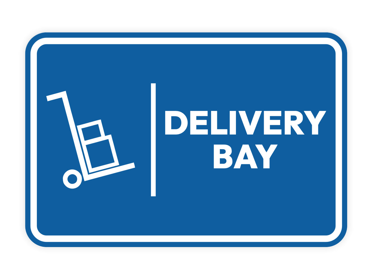 Signs ByLITA Classic Framed Delivery Bay Door or Wall Sign Easy Installation | Health And Safety | Building And Hospitality Signs