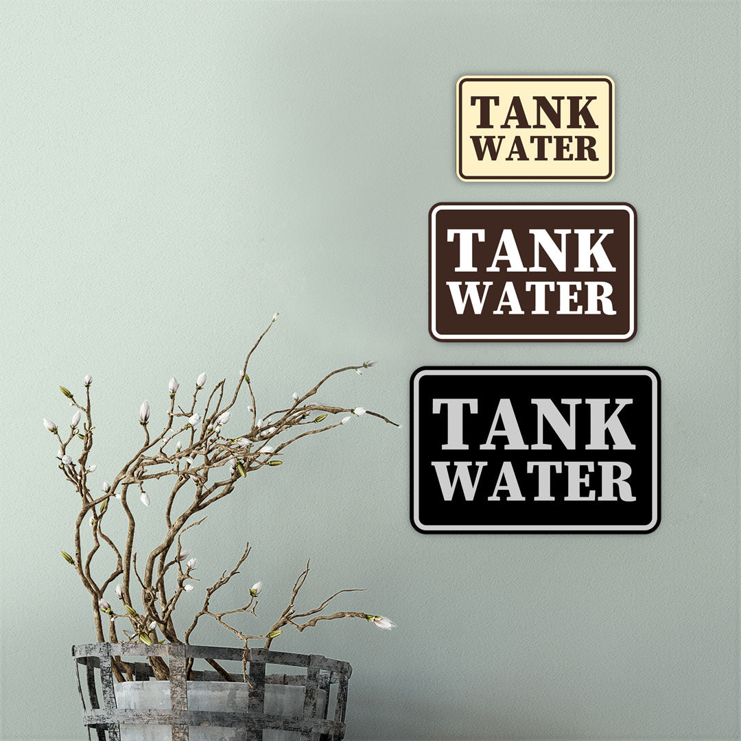 Signs ByLITA Classic Framed Tank Water Door or Wall Sign | Eco-Friendly Home Signs