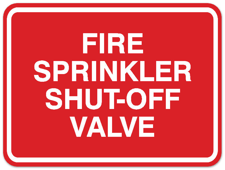 Signs ByLITA Classic Framed Fire Sprinkler Shut Off Sign - Easy Installation | Durable Wall or Door
