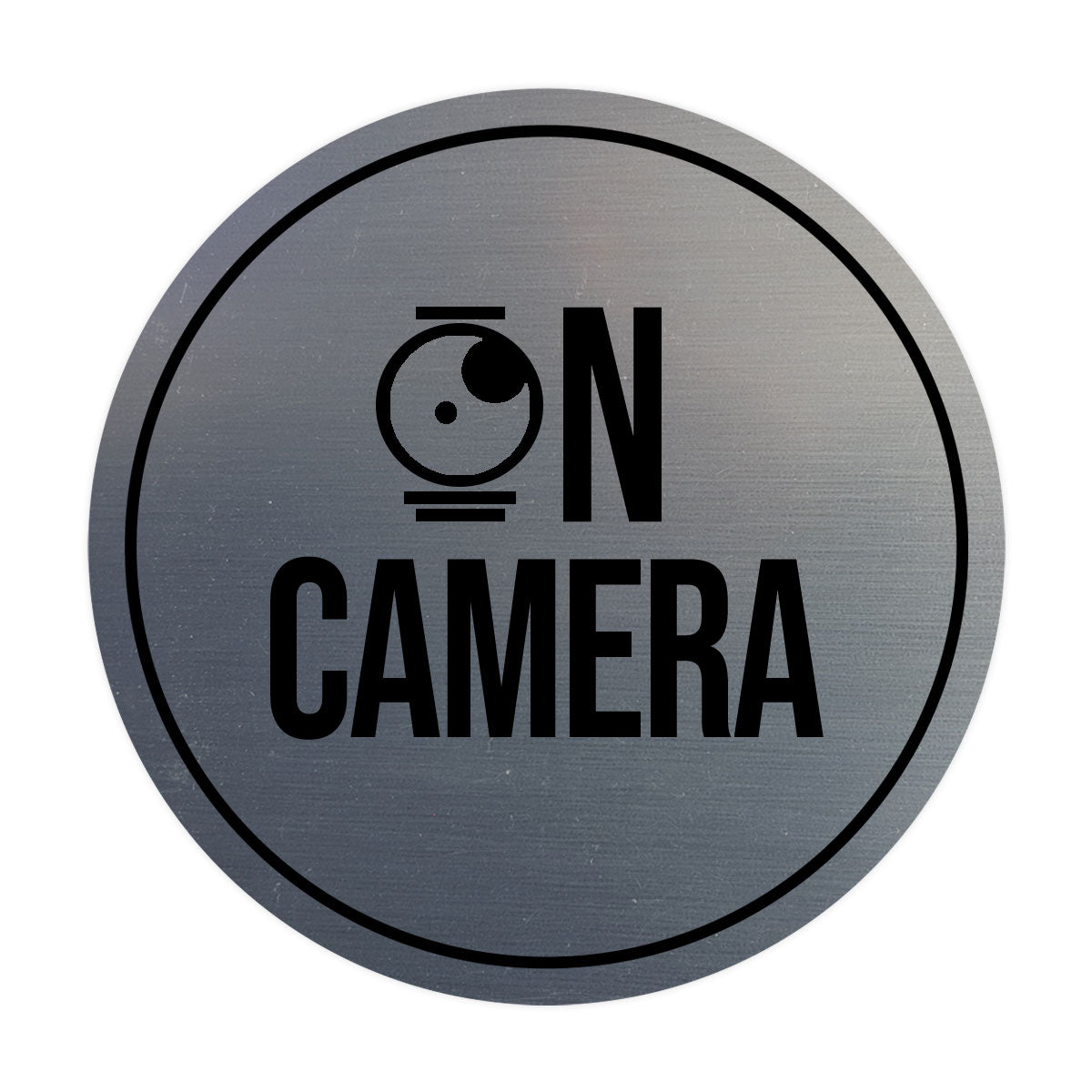 Signs ByLITA Circle On Camera Wall or Door Sign