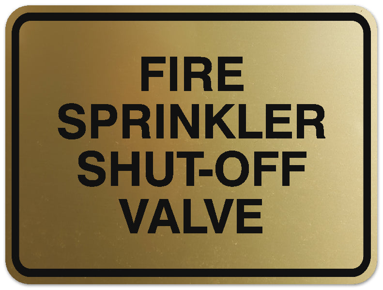 Signs ByLITA Classic Framed Fire Sprinkler Shut Off Sign - Easy Installation | Durable Wall or Door