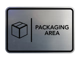 Signs ByLITA Classic Framed Packaging Area Door or Wall Sign Easy Installation | Health And Safety | Building And Hospitality Signs