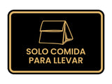 Signs ByLITA Classic Framed Solo Comida para llevar Door or Wall Sign