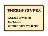 Signs ByLITA Classic Framed Energy Givers Wall or Door Sign