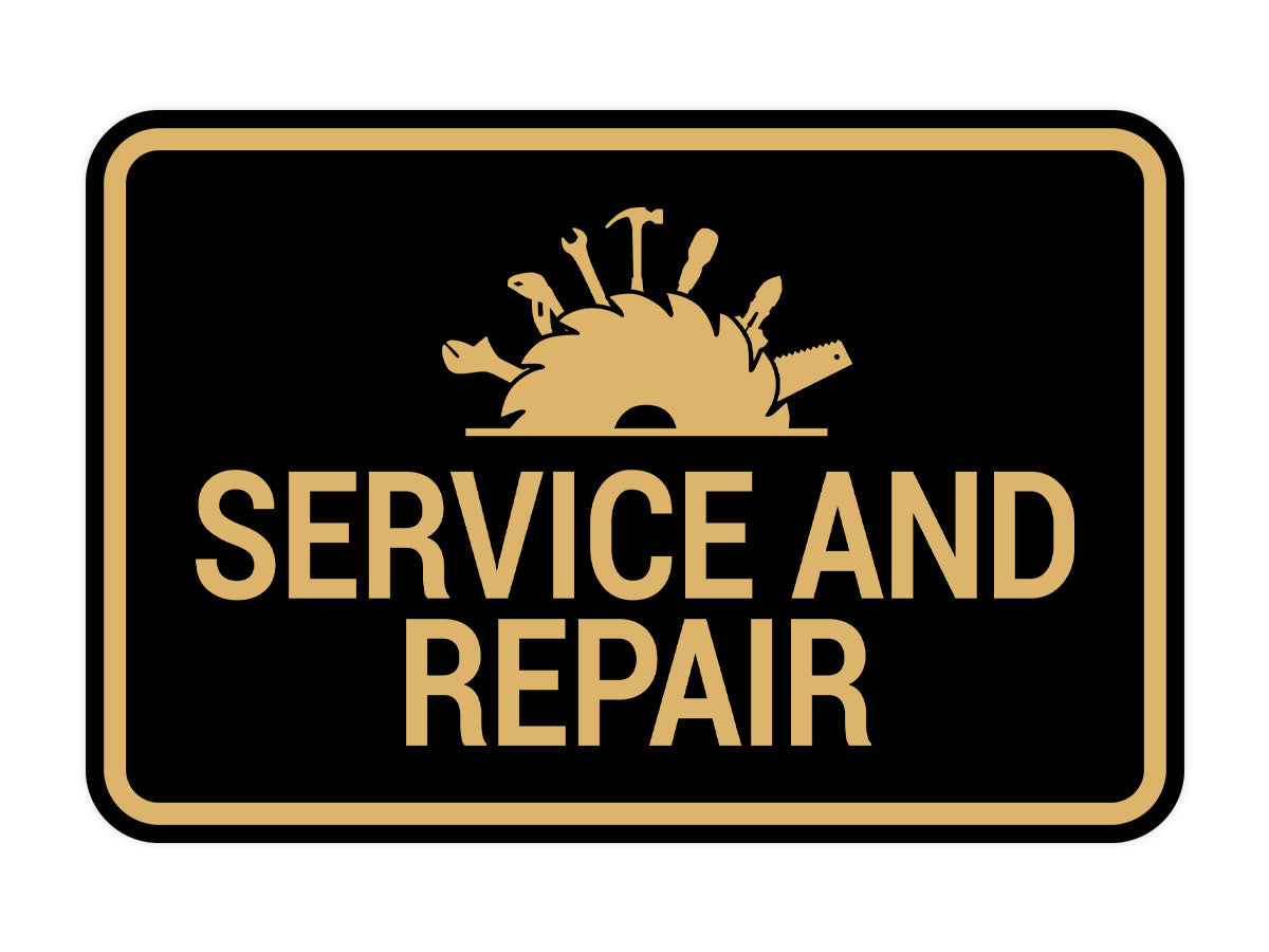 Signs ByLITA Classic Framed Service and Repair Wall or Door Sign