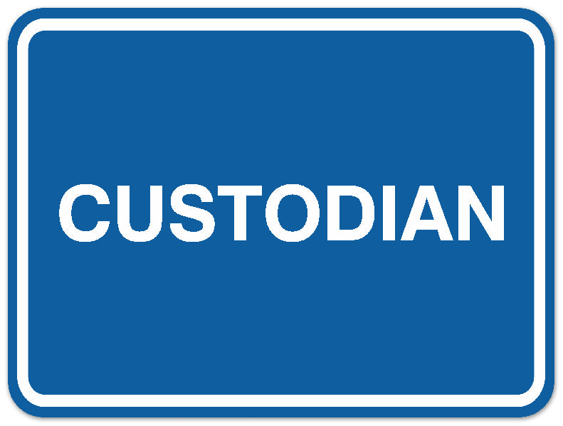 Signs ByLITA Classic Framed Custodian Sign - Easy Installation | Durable Wall or Door Sign