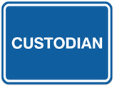 Signs ByLITA Classic Framed Custodian Sign - Easy Installation | Durable Wall or Door Sign
