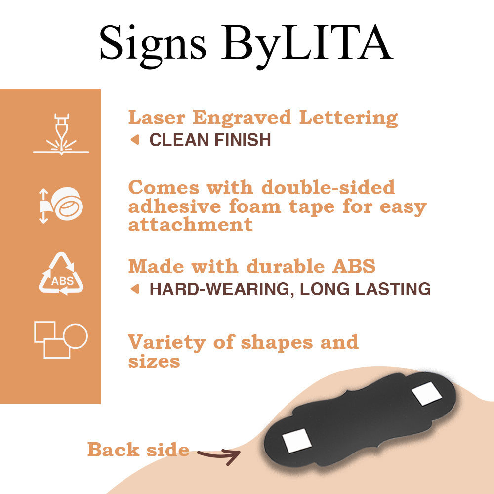 Signs ByLITA Designer Beauty & Relaxation Room Wall or Door Sign