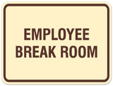 Signs ByLITA Classic Framed Employee Break Room Sign - Easy Installation | Durable Wall or Door